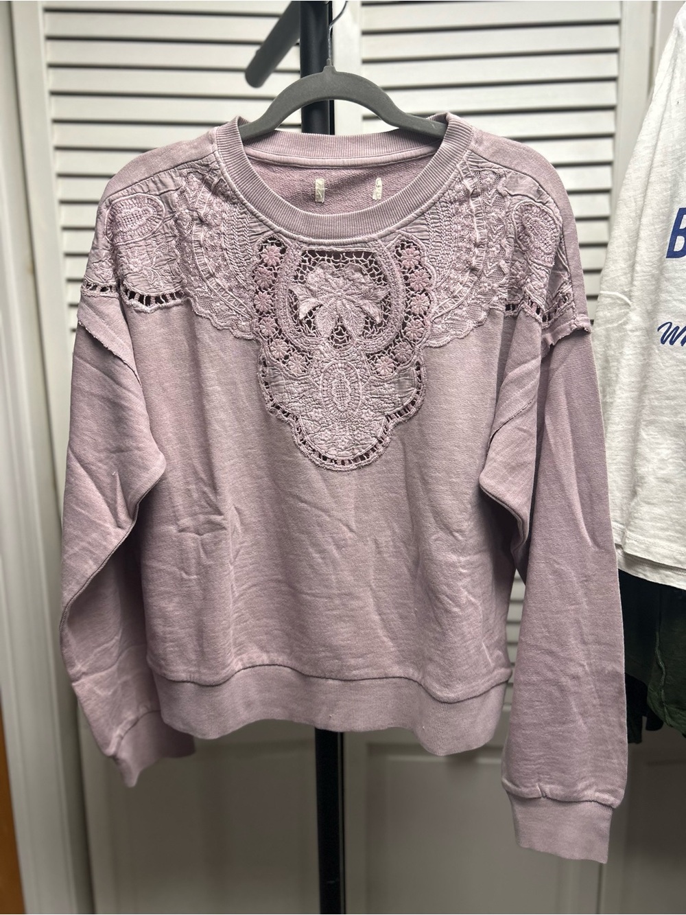 Nwot We The Free Lace-Trim Pullover Sweatshirt - no size tag